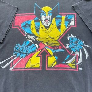 Vintage X-Men Wolverine Single Stitch Tee Black Marvel Comics Faded